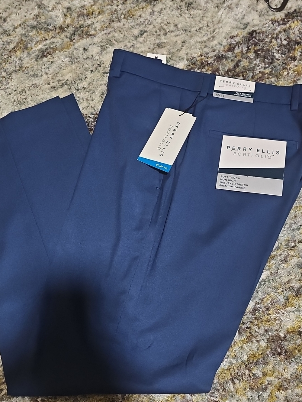 Perry Ellis Slim Dress Pants in Insignia Blue